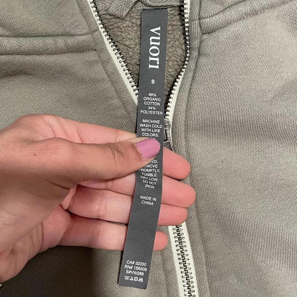 Vuori Women's Grey and Khaki Hoody - Picture 3 of 4